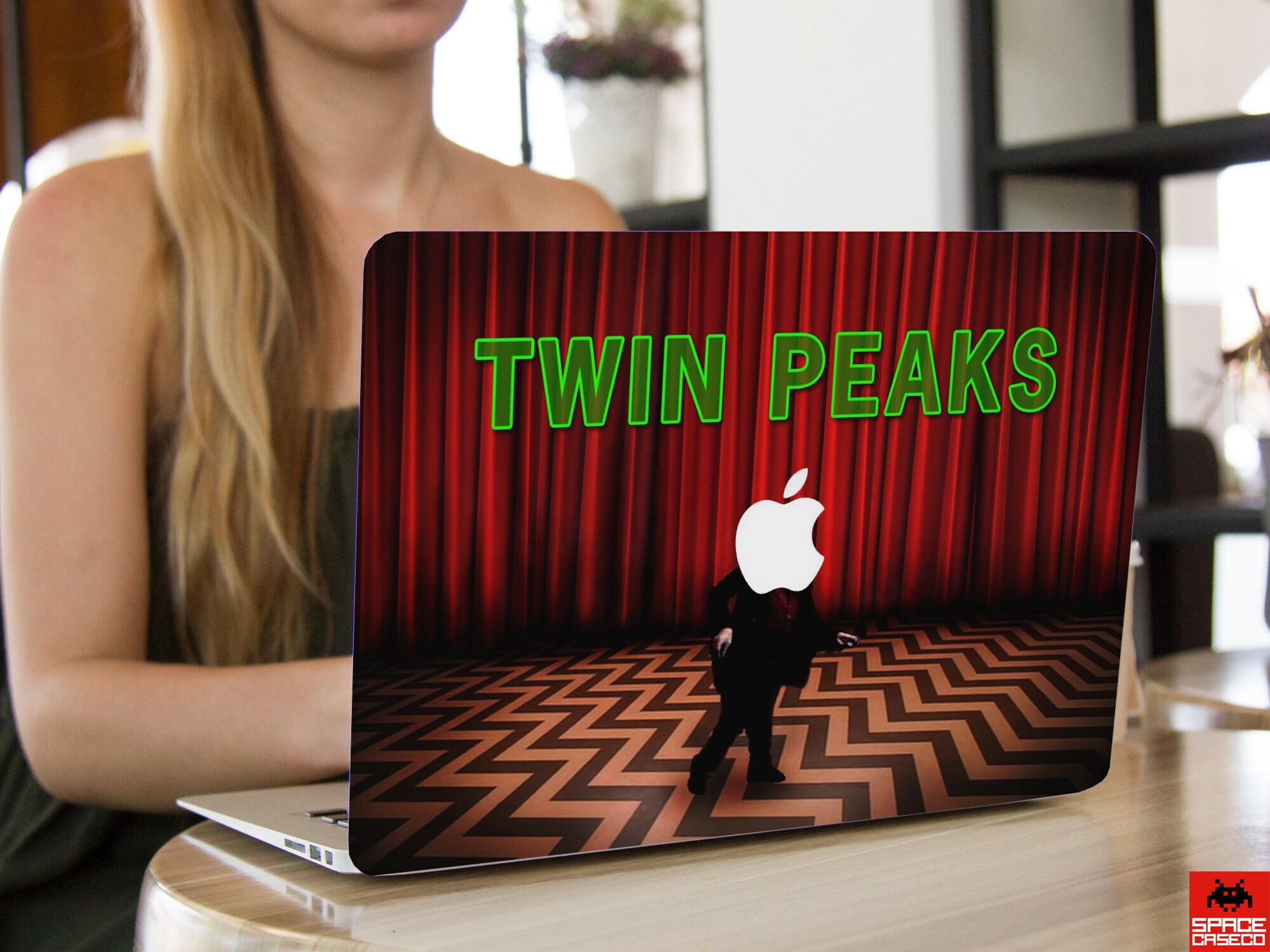 Twin Peaks Macbook Case Zig Zag Chevron Black Lodge Floor Etsy
