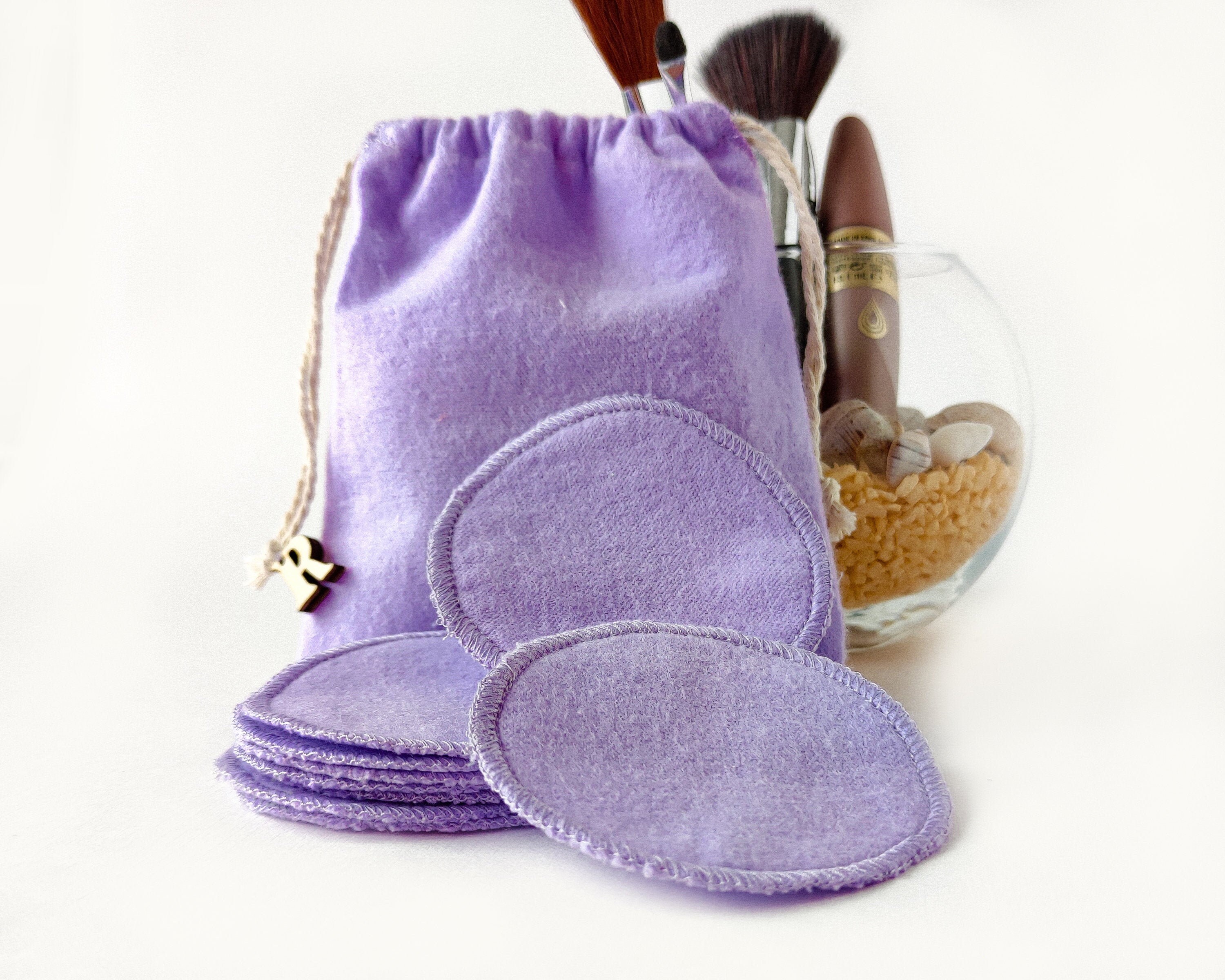 Lavender flannel face cloth Zero waste face wash Reusable face Etsy