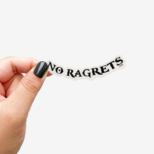 No Ragrets Sticker - 3" Vinyl Sticker From We're The Millers Movie Art, Word Stickers, Funny Quote Stickers, Funny Gifts For Friends