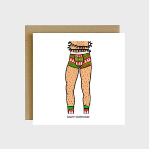 Tarjeta de felicitación navideña peluda: tarjetas navideñas divertidas, tarjetas con juegos de palabras, regalos con juegos de palabras, regalos navideños divertidos, tarjetas navideñas, tarjeta navideña divertida de 2024