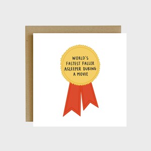 Tarjeta de felicitación Faller Asleeper más rápida del mundo: tarjetas de relación divertidas, tarjetas de aniversario divertidas, tarjetas de cumpleaños divertidas, tarjetas de felicitación lindas