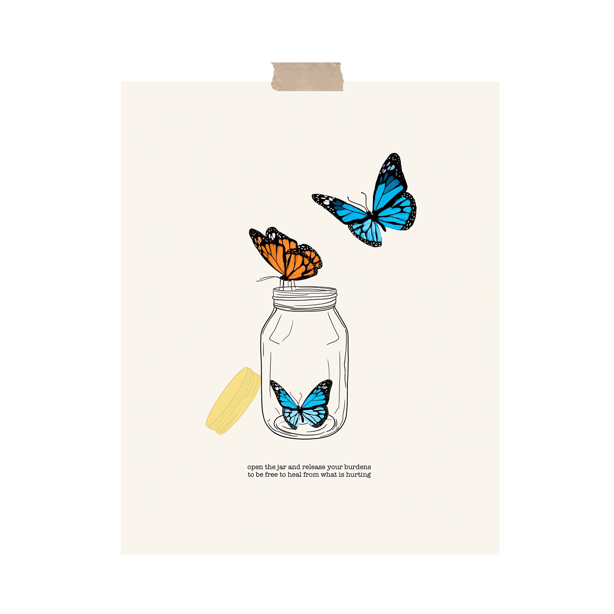 Butterfly Art Print - 8x10 Print, Original Art, Quote Poster, Wall Art ...