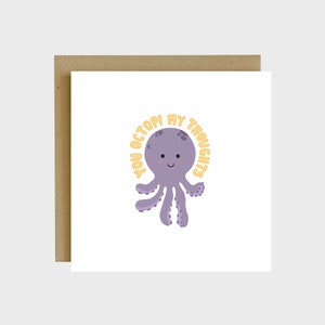 You Octopi My Thoughts Pun Greeting Card - Funny Cards Humor, Pun Cards Birthday, Funny Anniversary Cards, Cute Cards for Friends