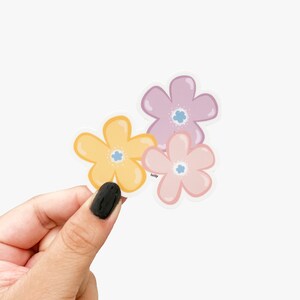 Summer Flowers Sticker - 3&quot; Vinyl Sticker, Colorful Stickers, Floral Stickers, Stickers for Hydroflask, Planner Stickers, Cute Stickers,