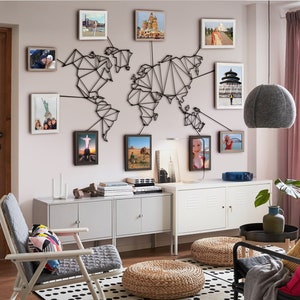 Metal World Map Wall Art Decor Livingroom Office Housewarming Boyfriend and Girlfriend Gift XXL Custom Craft 100 x 60 cm Freeshipping