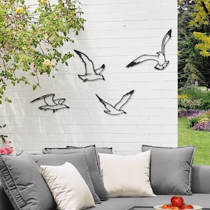 Metal Bird Art - Garden Patio Decor - Metal Wall Art - Housewarming Entryway Gift