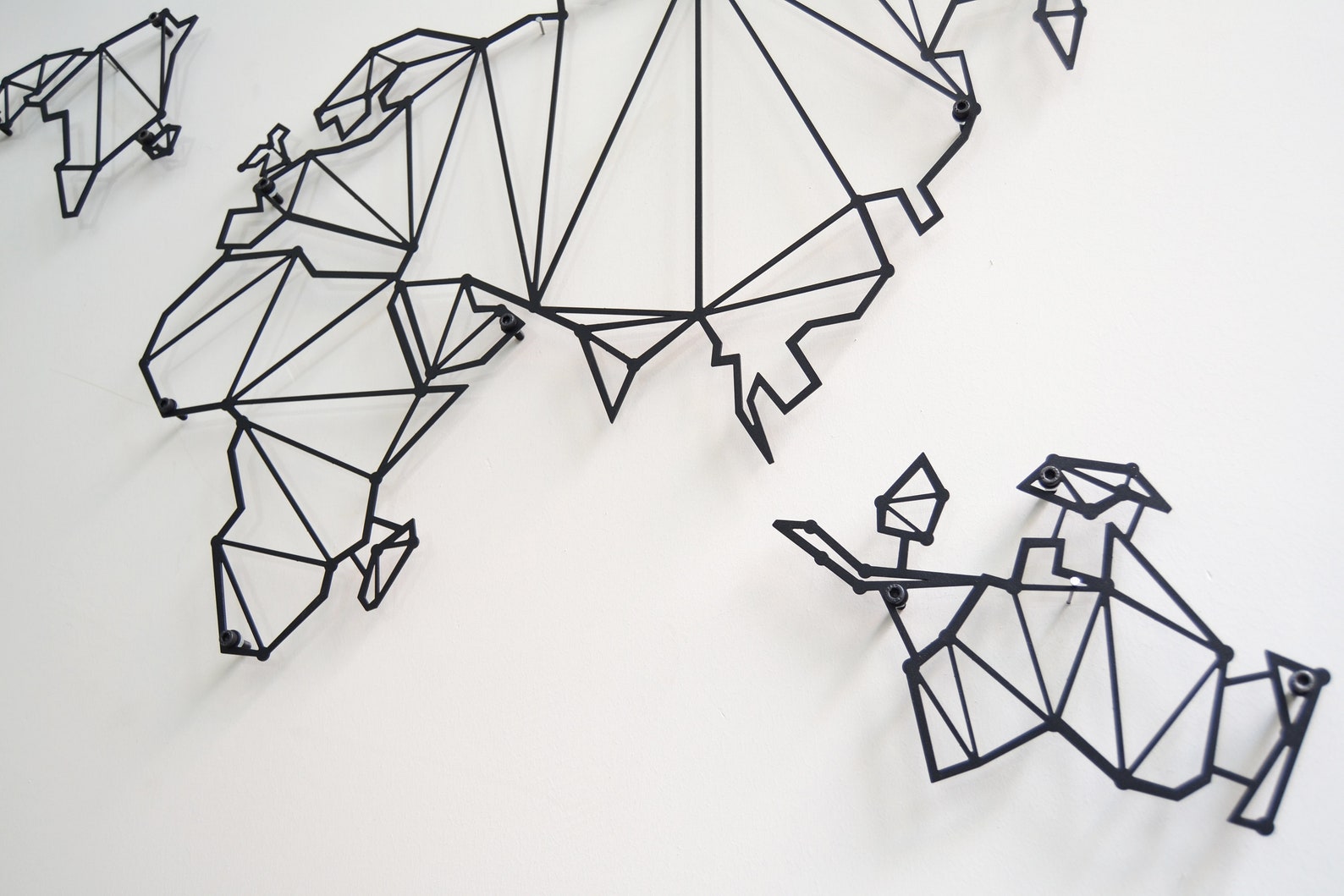 Metal World Map Wall Art Decor Livingroom Office Housewarming Etsy Canada