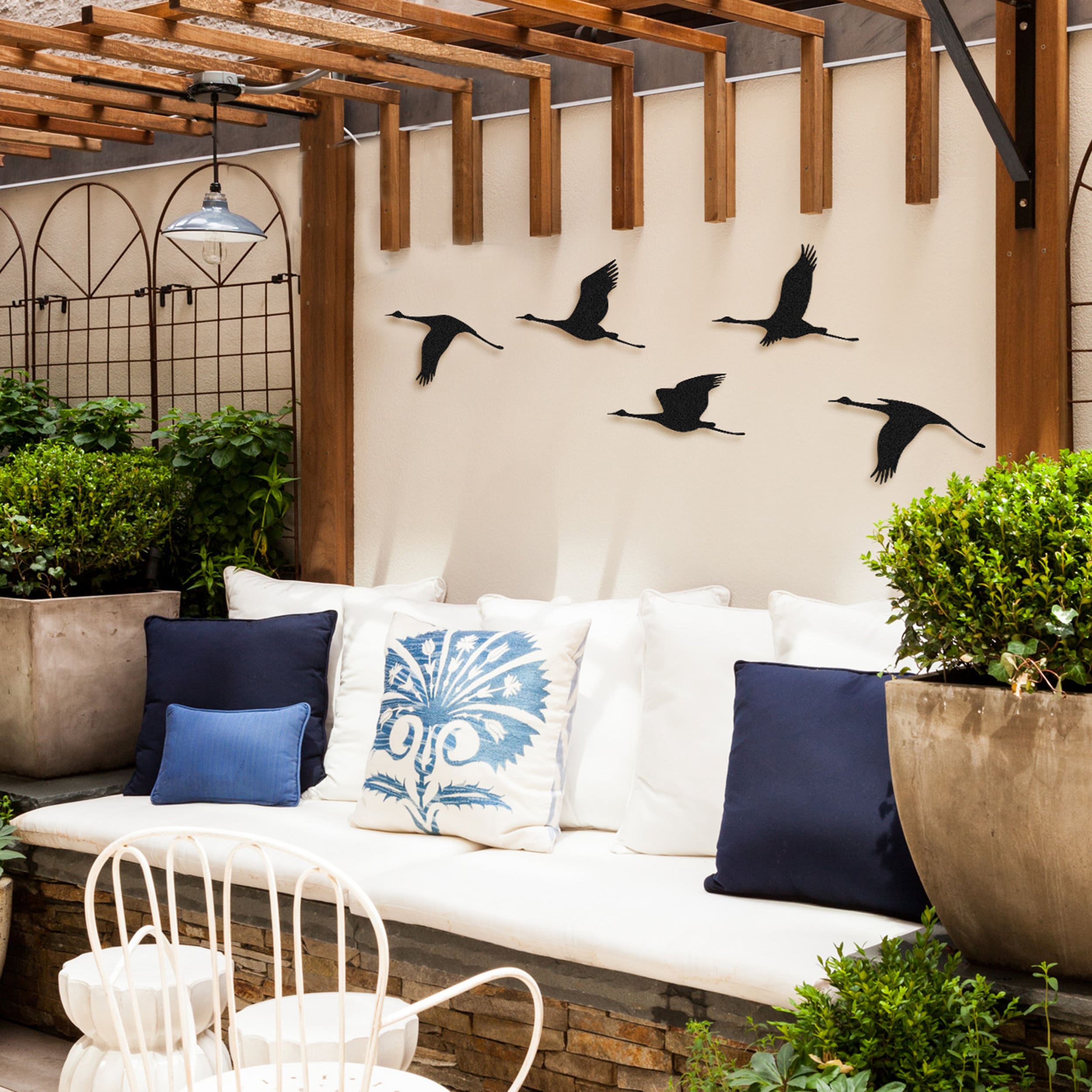Kolibri Wand Dekor Set | 3 schwarze Metall-Kolibris für Garten & Haus