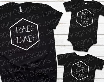 Rad Dad SVG Bundle - Disegni per magliette per la festa del papà (download digitale)