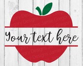 Apple Teacher Name SVG – Personalized School Design - Teacher Gift (Digital Download)