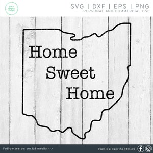 Ohio svg - Ohio Home Sweet Home - Ohio State svg - Ohio svg File - Ohio Cut File - BundesstaatsSvg Files - State Pride svg