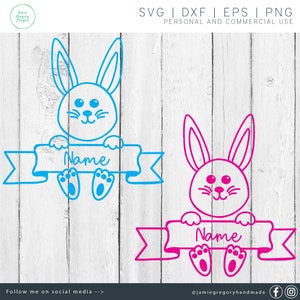Easter svg - Kids Easter svg - Easter Bunny svg - Bunny svg - Easter Cut File - Bunny Face svg - Bunny Name svg - Happy Easter svg
