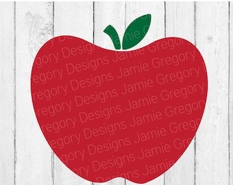 Apple SVG – Fall Apple Cut File, Teacher Gift (Digital Download)