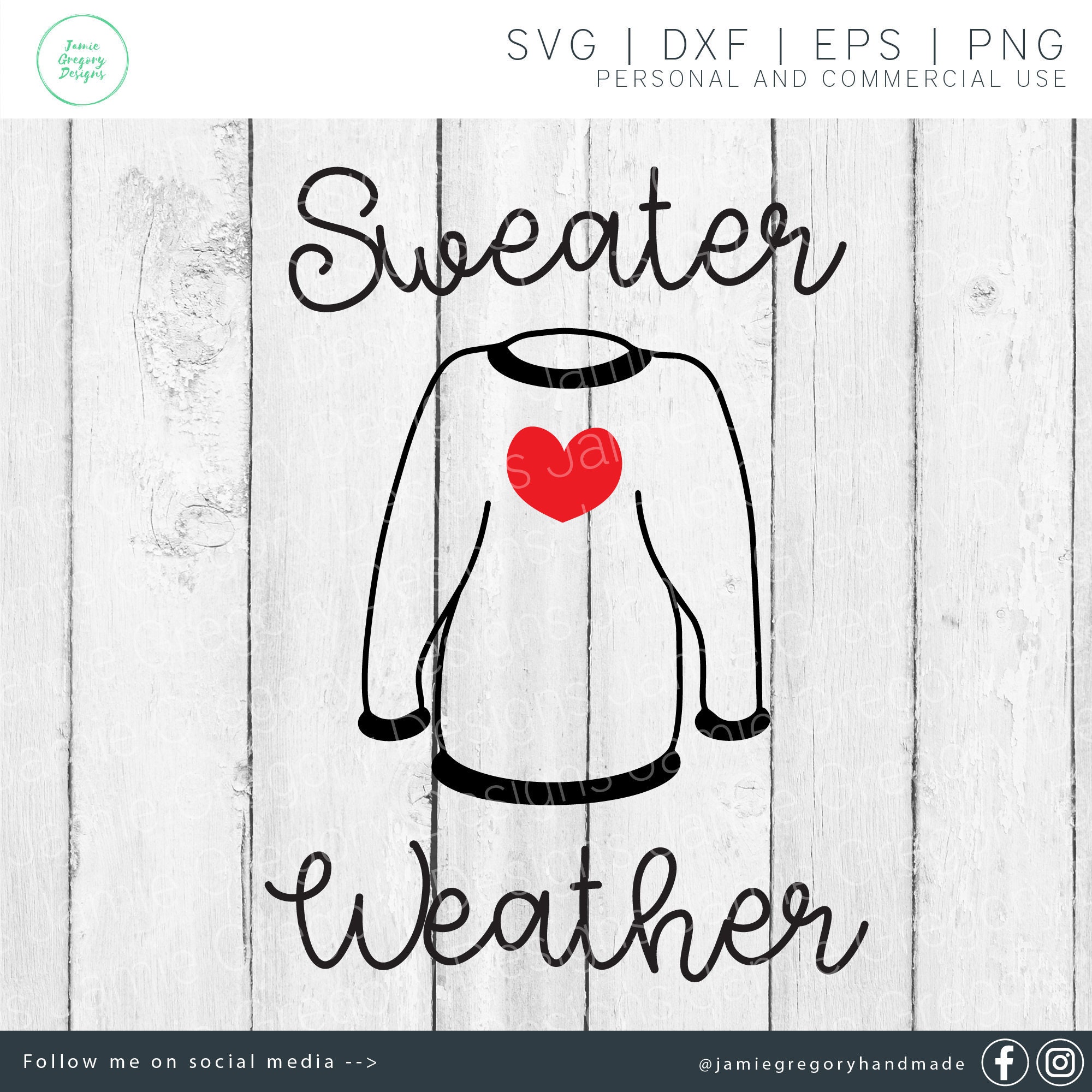 Sweater Weather SVG – Fall & Winter Cut File (digital Download) - Etsy