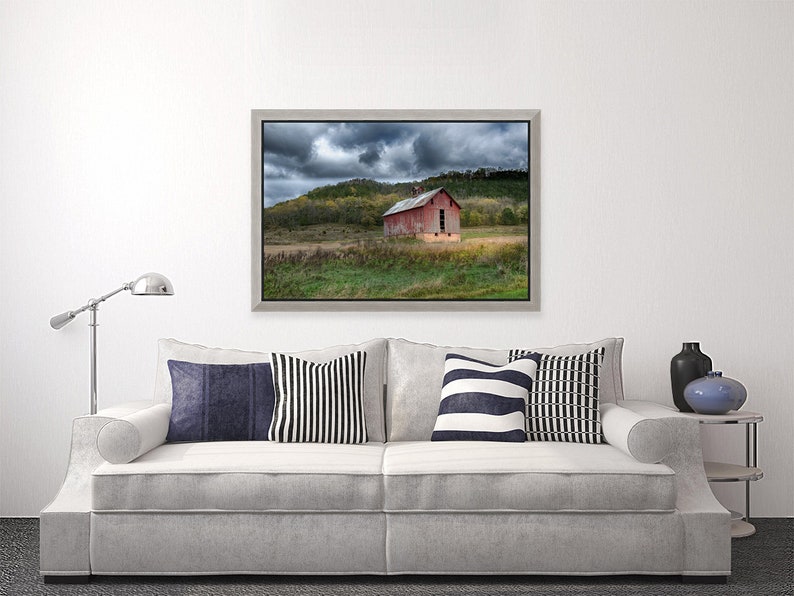 Stormy Landscape,Country Landscape Print,Red Barn Photography,Farm Canvas,Old Rustic Barn Picture,Rustic Wall Art,Farmhouse Decor,Square Art image 6