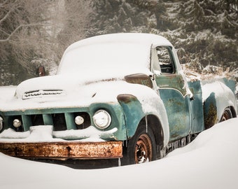 Old Studebaker Truck Photo, Abandoned Rusty Pickup Truck, Forlorn Auto, Rural Landscape Auto Photograph, Farmstead Home Decor, Rural Art