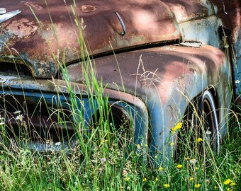 Father's Day Truck Photo, Retro Truck Photo for Dorm Room or Office, Gifts from daughter to dad, Gift for Man Cave or Garage Art Decor