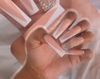 Long Square Nails Etsy