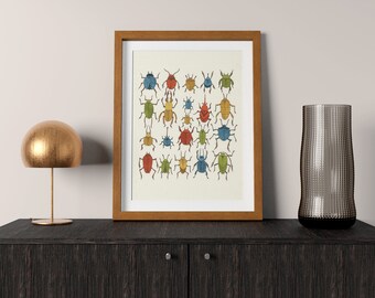 Bugs - A4 artprint of watercolour drawing