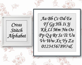 Easy Cross Stitch Letters Pattern 14 Stitches Modern Cross Stitch Alphabet Pattern Medium Cross Stitch Font Futuristic Writing Art Collectibles Fiber Arts Timeglobaltech Com