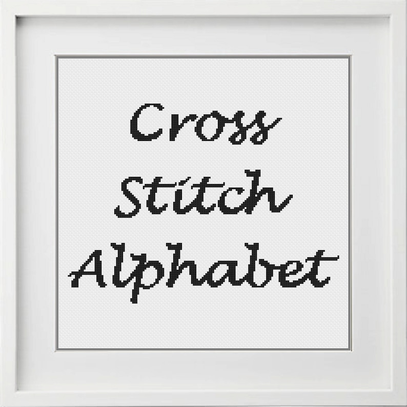 Cursive Cross Stitch Alphabet Pattern Modern Cross Stitch Letters Cursive cross stitch alphabet pattern modern cross stitch letters