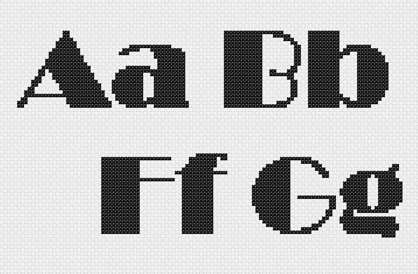 Classic Cross Stitch Alphabet Pattern, Basic Cross Stitch Letters
