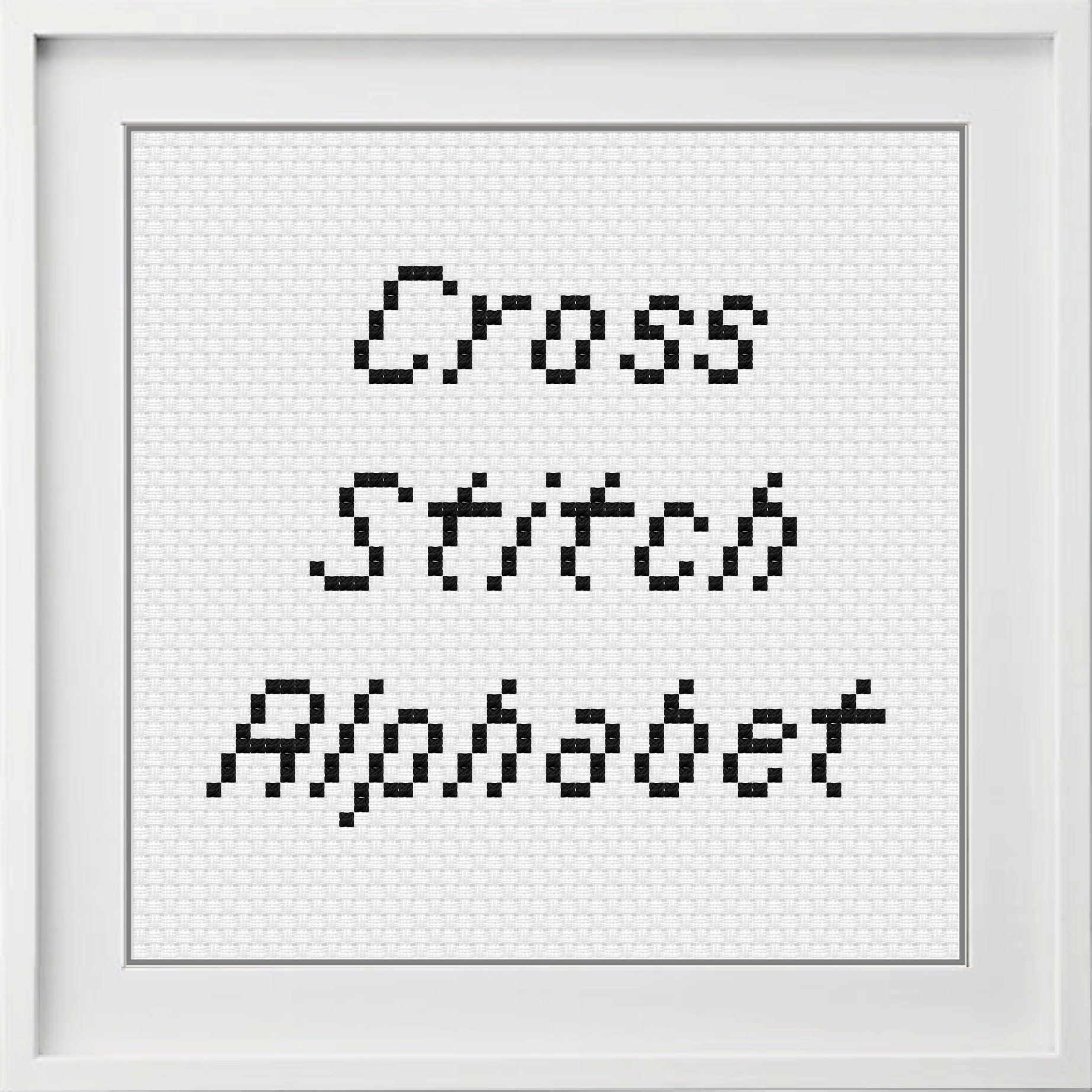 Cursive Cross Stitch Alphabet Pattern, Modern Cross Stitch Letters