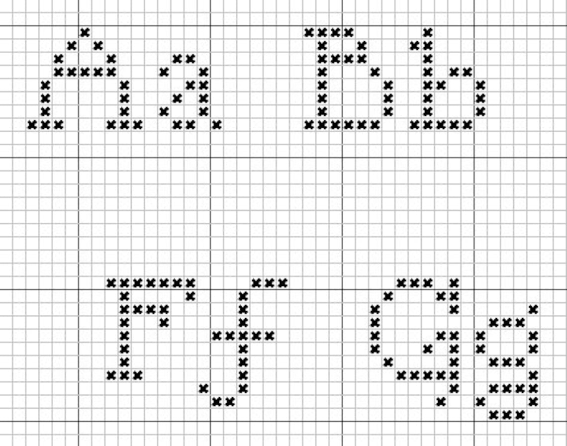 Cursive Cross Stitch Alphabet Pattern, Cross Stitch Letters Easy, Cross