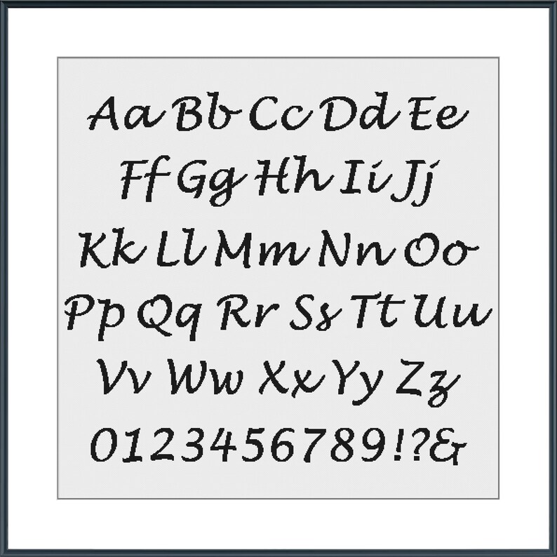 Cursive Cross Stitch Alphabet Pattern Modern Cross Stitch Etsy Cursive cross stitch alphabet pattern modern cross stitch etsy