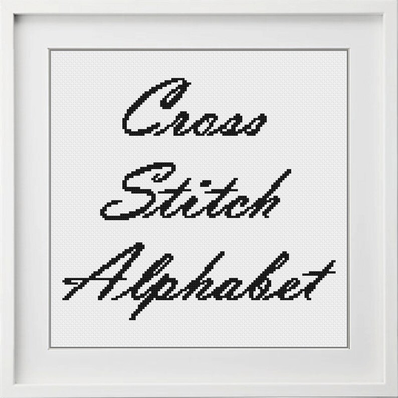 Cursive Cross Stitch Alphabet Pattern Vladimir Script Modern Cross Stitch Font Large 26 Stitches Handwriting Cross Stitch Letters Art Collectibles Cross Stitch Truongsinhhoc Com Vn