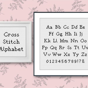 Basic Font Cross Stitch Alphabet Pattern, Classic Cross Stitch Font, Small Cross Stitch Letters Pattern, Easy Font, Neo Script (8 stitches)