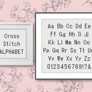 Classic Cross Stitch Alphabet Pattern, Cross Stitch Letters, Basic Font Cross Stitch Alphabet, Small Font, Gothic Tall (10 stitches)