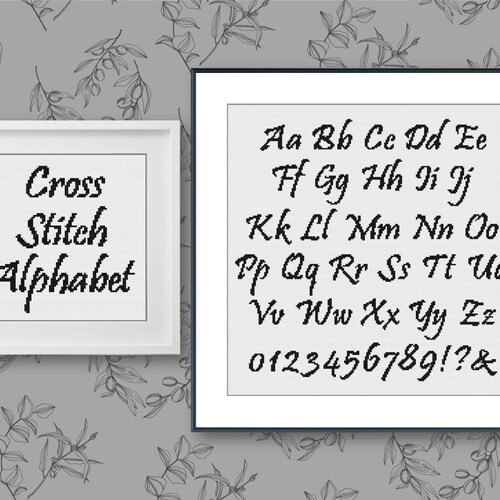 PDF Pattern: Cursive Cross Stitch Font | Etsy