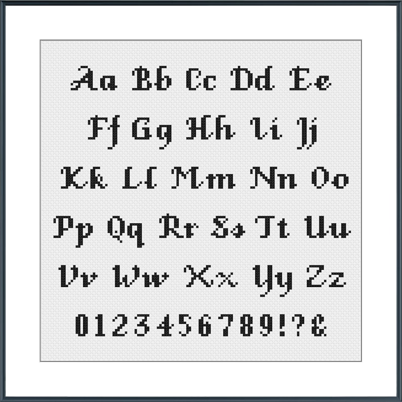 Calligraphy Cross Stitch Alphabet Pattern Cross Stitch Small Font Fountain Pen Handwriting Cross Stitch Letters Easy 9 Stitches Cross Stitch Art Collectibles Efp Osteology Org