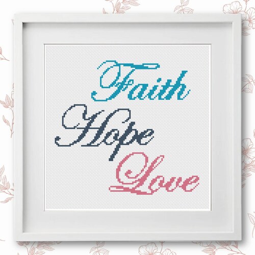 Faith Cross Stitch Pattern 1 Instant PDF Download Etsy