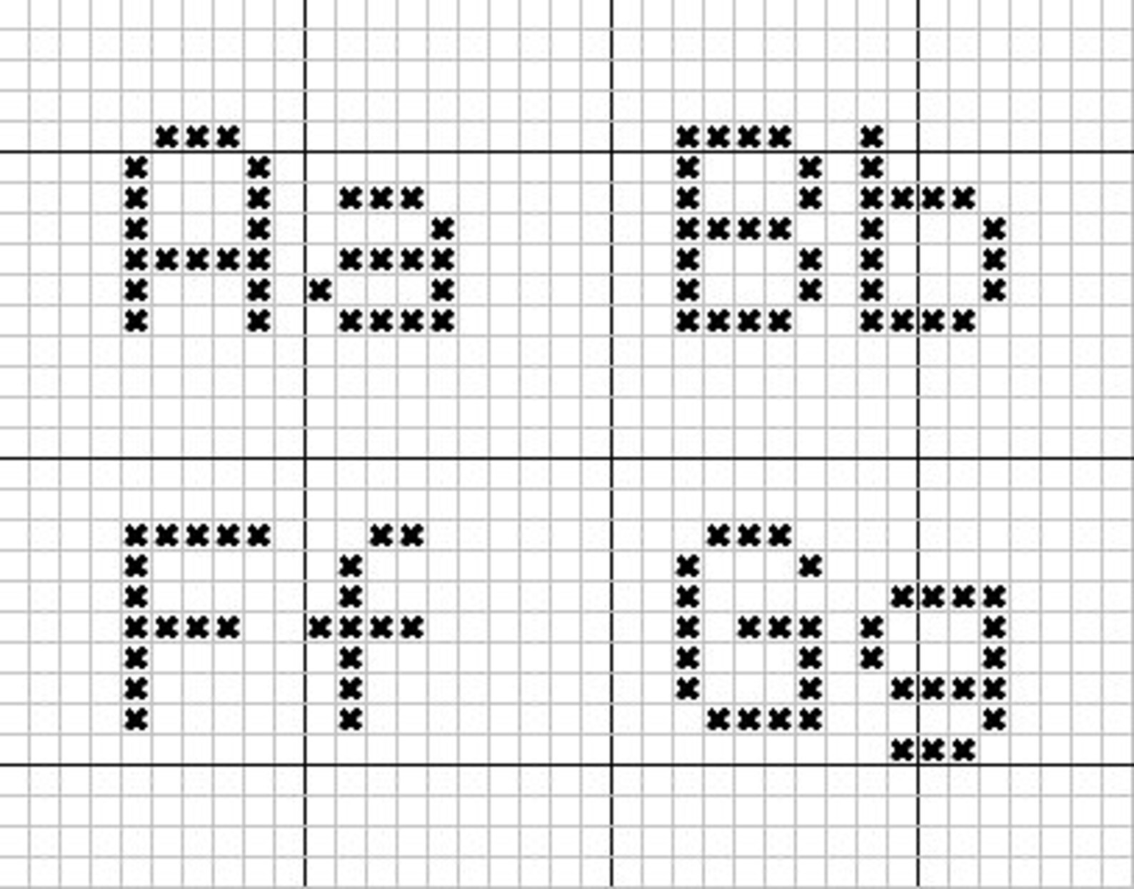 Classic Cross Stitch Alphabet Pattern Basic Cross Stitch Etsy