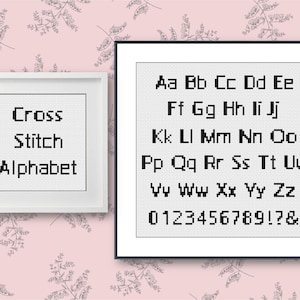 Classic Cross Stitch Alphabet Pattern, Easy Cross Stitch Letters Pattern, Cross Stitch Basic Font, Small Font, Gothic Light (8 stitches)