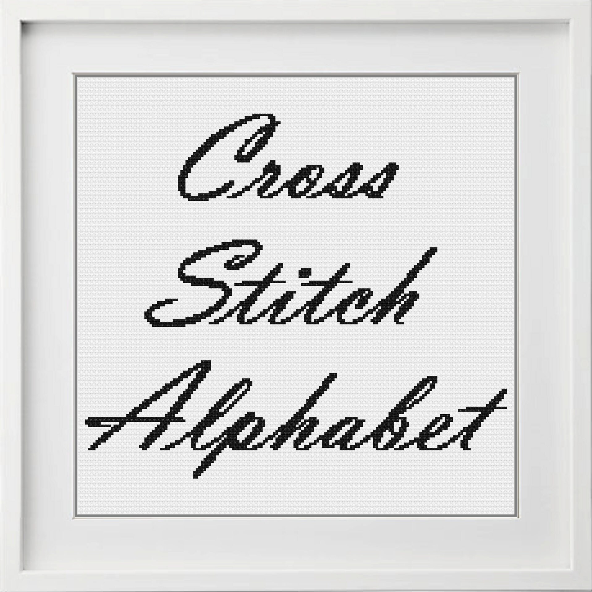 Cursive cross stitch alphabet pattern handwriting cross stitch letters