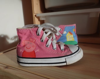 Custom Painted Peppa Pig Converse