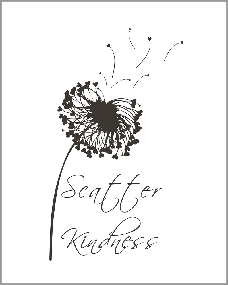 Scatter Kindness Dandelion Fichier numérique Printable | Etsy