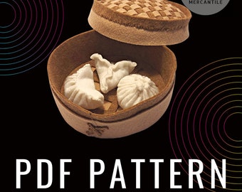 Filtknyten och ångkokare PDF-sömnadsmönster | Låtsaslek Dim Sum-handledning