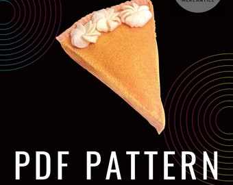 Felt Pumpkin Pie Slice – Downloadable PDF Pattern – DIY Play Food Sewing Pattern – Instant Download