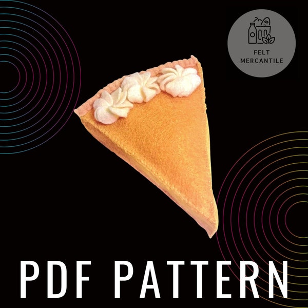 Felt Pumpkin Pie Slice - Downloadable PDF Pattern