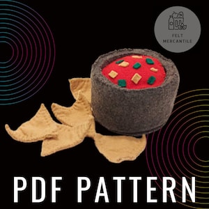Felt Chips with Salsa and Guacamole PDF Pattern – Reversible Play Food Set – Instant Download