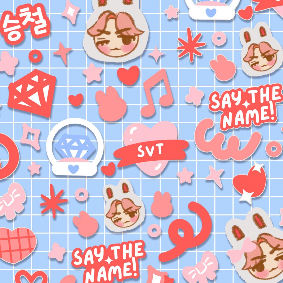 Choitcherry Miniteen Inspired SVT Sticker Sheet | Seungcheol S.coups ...