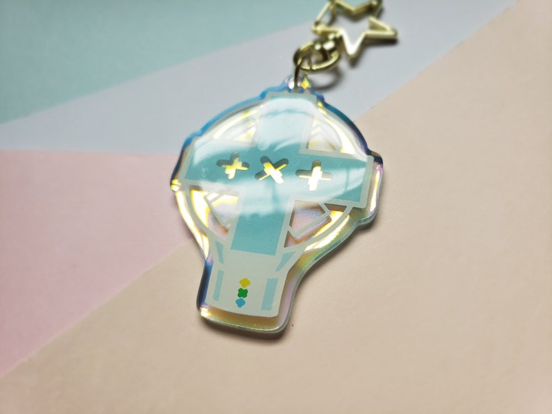 TXT Lightstick Keychain Tomorrow X Together Holo Rainbow Acrylic Charm