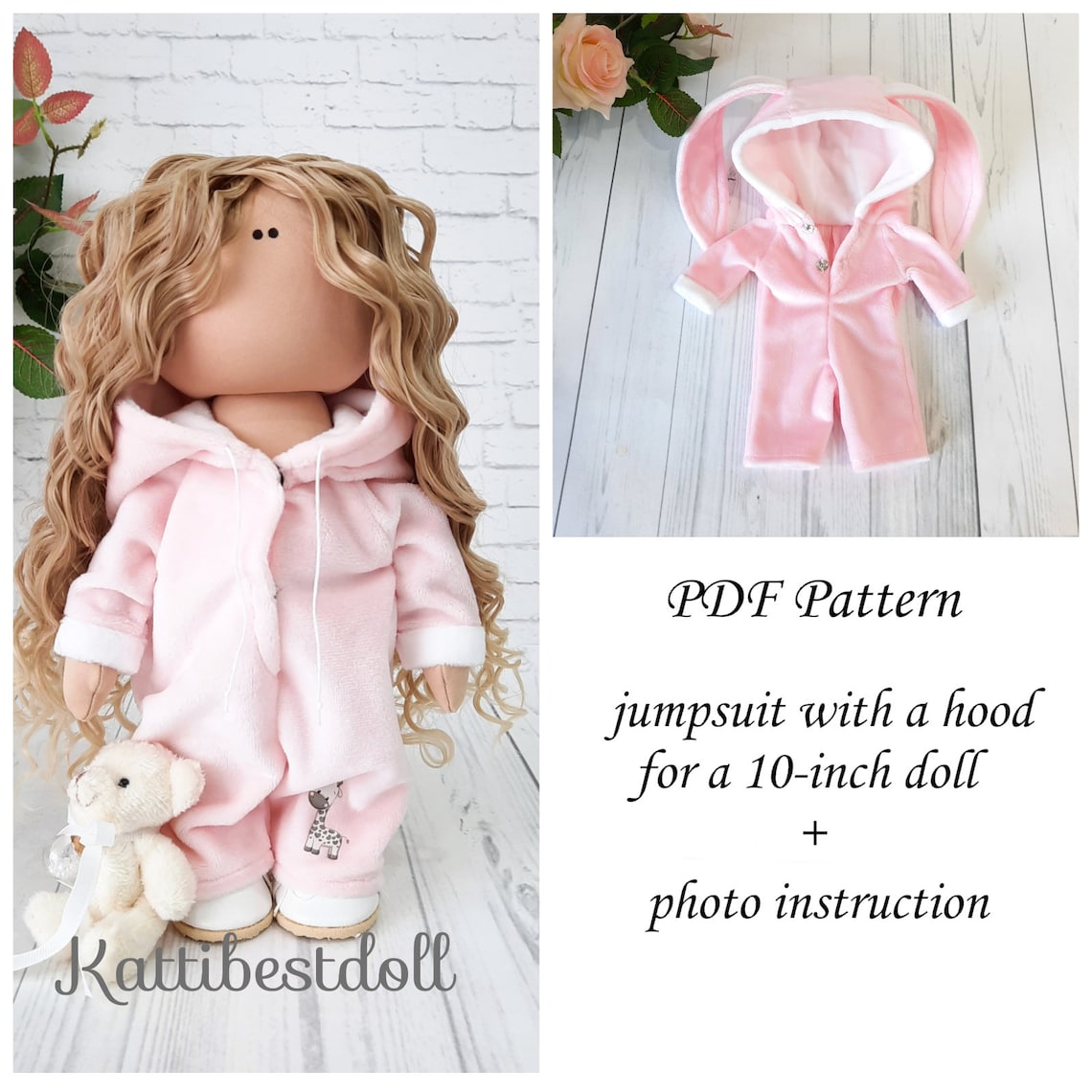 Doll Clothes Pattern PDF Pattern Template for Doll Sewing - Etsy