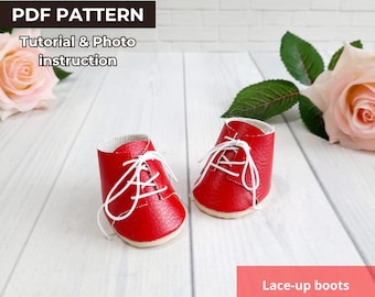 DIY Doll Shoes Pattern 1.7 inch | Handmade Toy Shoes for Textile Dolls