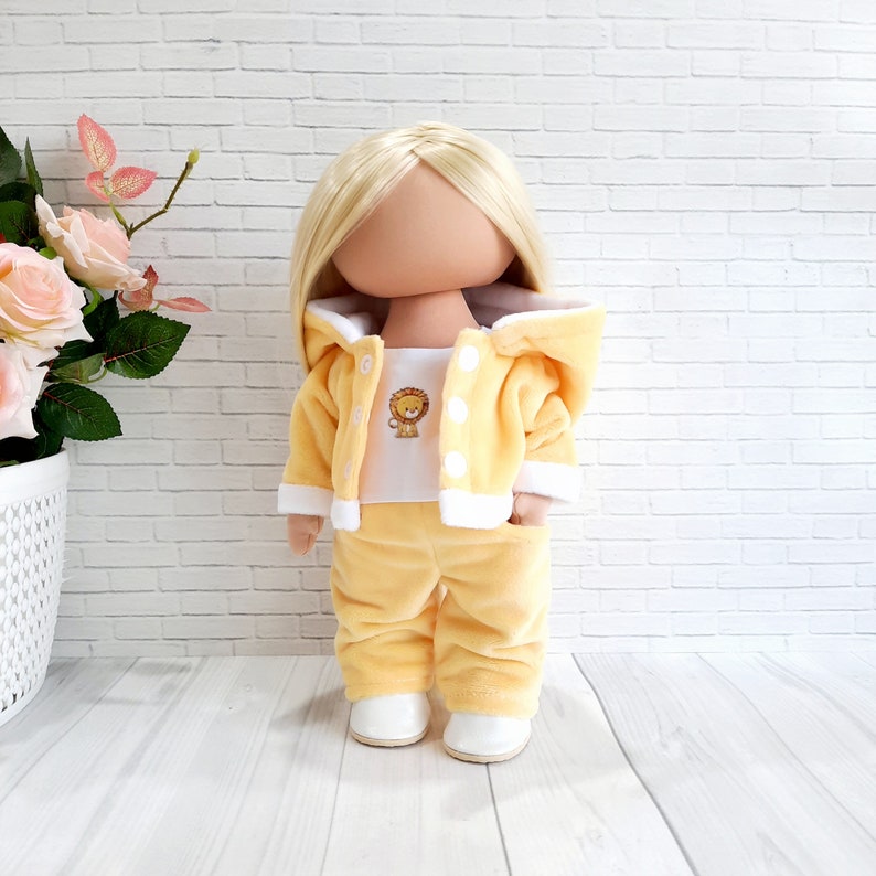Tenue De Poupée 17 Cm L-bu – Pyjama étoile Jaune Avec Accessoires (poupée Non Incluse) – Qualité Premium