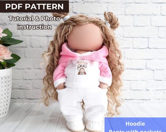Patron PDF de vêtements pour poupées Tilda Patron PDF de vêtements pour jouets Patron de vêtements pour poupées de 25 cm fait main